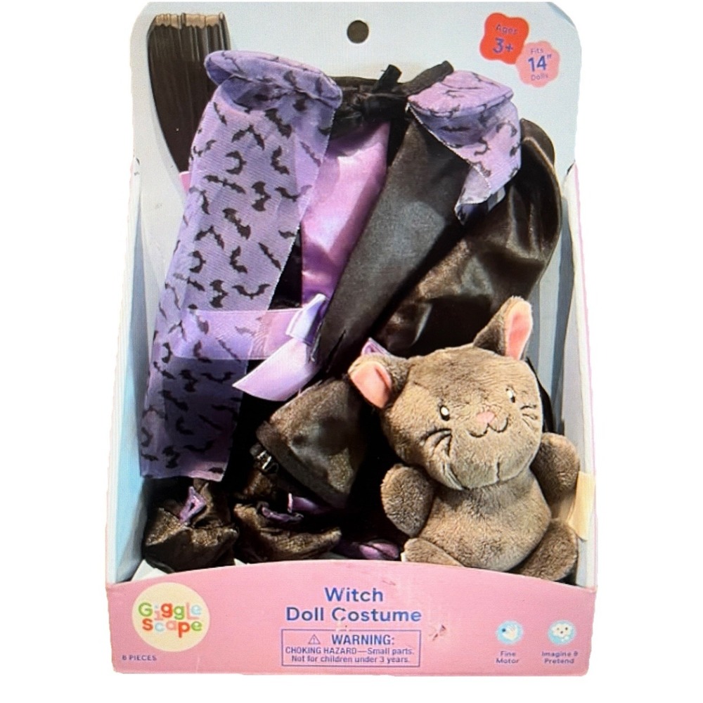 Giggle Scape Witch Doll Costume For 14 Inch Dolls